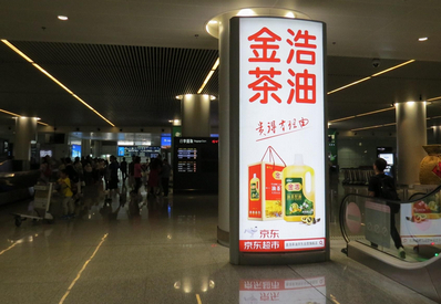 長沙機(jī)場到達(dá)行李廳豎式圖騰柱燈箱廣告