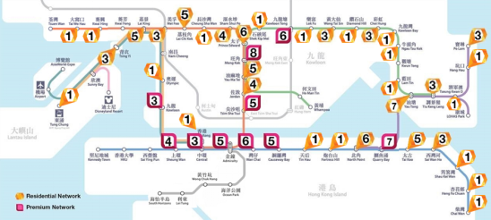 數碼電視屏站點分布