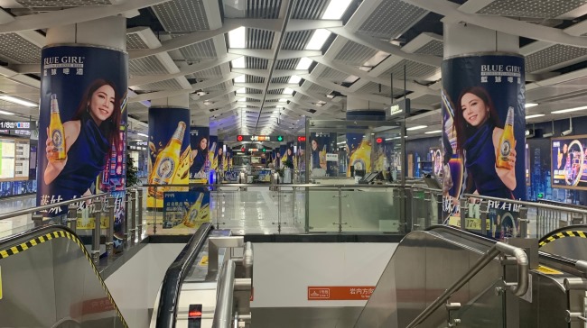 廈門(mén)1號(hào)線呂厝站地鐵站廳墻貼廣告投放，廈門(mén)地鐵廣告價(jià)格