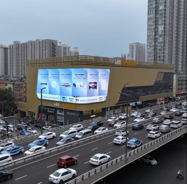 太原小店南內(nèi)環(huán)陽光數(shù)碼港外墻LED廣告，太原LED大屏廣告價格